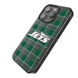 New York Jets Plaid Black Bling Phone Case for Apple iPhone