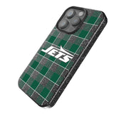 New York Jets Plaid Black Bling Phone Case for Apple iPhone