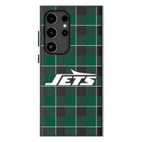 New York Jets Plaid MagSafe Compatible Phone Case for Samsung Galaxy