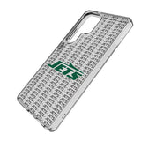 New York Jets Text Backdrop Clear Phone Case for Samsung Galaxy