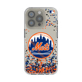 New York Mets Confetti Clear Phone Case for Apple iPhone