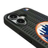 New York Mets Text Backdrop Bump Phone Case for Apple iPhone
