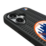 New York Mets Text Backdrop Bump Phone Case for Apple iPhone