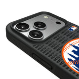 New York Mets Text Backdrop Bump Phone Case for Apple iPhone