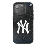 New York Yankees Linen Black Bling Phone Case for Apple iPhone
