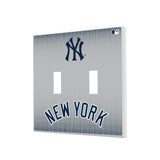 New York Yankees Linen Hidden-Screw Light Switch Plate