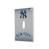 New York Yankees Linen Hidden-Screw Light Switch Plate