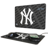 New York Yankees Monocolor Tilt 15-Watt Wireless Charger and Mouse Pad