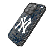 New York Yankees Paisley Black Bling Phone Case for Apple iPhone