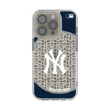 New York Yankees Personalized Circle Clear Phone Case for Apple iPhone