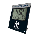 New York Yankees Personalized Color Block Wall Clock