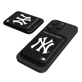 New York Yankees Personalized Insignia Black Magnetic Credit Card Wallet