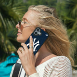 New York Yankees Personalized Stripe Bump Phone Case for Apple iPhone