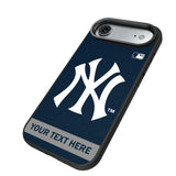 New York Yankees Personalized Stripe Bump Phone Case for Apple iPhone