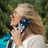 New York Yankees Personalized Stripe Bump Phone Case for Apple iPhone