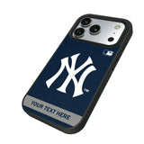 New York Yankees Personalized Stripe Bump Phone Case for Apple iPhone
