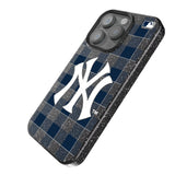 New York Yankees Plaid Black Bling Phone Case for Apple iPhone