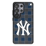 New York Yankees Plaid MagSafe Compatible Phone Case for Samsung Galaxy