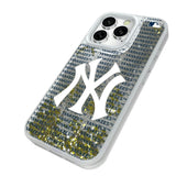 New York Yankees Text Backdrop Glitter Phone Case for Apple iPhone