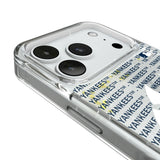 New York Yankees Text Backdrop Glitter Phone Case for Apple iPhone