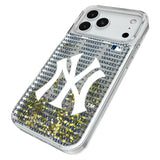 New York Yankees Text Backdrop Glitter Phone Case for Apple iPhone