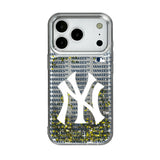 New York Yankees Text Backdrop Glitter Phone Case for Apple iPhone