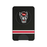 North Carolina State University Wolfpack Stripe PopSockets MagSafe-Compatible PopWallet+