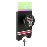 North Carolina State University Wolfpack Stripe PopSockets MagSafe-Compatible PopWallet+