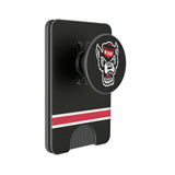 North Carolina State University Wolfpack Stripe PopSockets MagSafe-Compatible PopWallet+