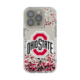 Ohio State University Buckeyes Confetti Clear Phone Case for Apple iPhone