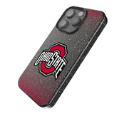 Ohio State University Buckeyes Linen Black Bling Phone Case for Apple iPhone