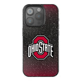 Ohio State University Buckeyes Linen Black Bling Phone Case for Apple iPhone