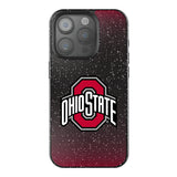 Ohio State University Buckeyes Linen Black Bling Phone Case for Apple iPhone