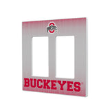 Ohio State University Buckeyes Linen Hidden-Screw Light Switch Plate