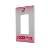 Ohio State University Buckeyes Linen Hidden-Screw Light Switch Plate