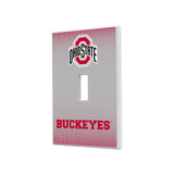 Ohio State University Buckeyes Linen Hidden-Screw Light Switch Plate