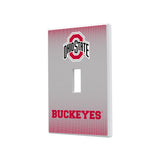 Ohio State University Buckeyes Linen Hidden-Screw Light Switch Plate