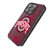 Ohio State University Buckeyes Paisley Black Bling Phone Case for Apple iPhone