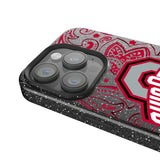 Ohio State University Buckeyes Paisley Black Bling Phone Case for Apple iPhone