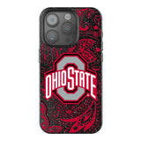 Ohio State University Buckeyes Paisley Black Bling Phone Case for Apple iPhone