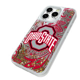 Ohio State University Buckeyes Paisley Glitter Phone Case for Apple iPhone