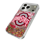 Ohio State University Buckeyes Paisley Glitter Phone Case for Apple iPhone