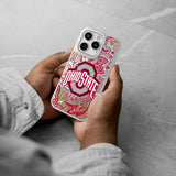 Ohio State University Buckeyes Paisley Glitter Phone Case for Apple iPhone