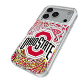 Ohio State University Buckeyes Paisley Glitter Phone Case for Apple iPhone