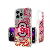 Ohio State University Buckeyes Paisley Glitter Phone Case for Apple iPhone
