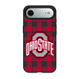 Ohio State University Buckeyes Plaid MagSafe Compatible Phone Case for Apple iPhone