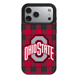 Ohio State University Buckeyes Plaid MagSafe Compatible Phone Case for Apple iPhone