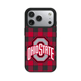 Ohio State University Buckeyes Plaid MagSafe Compatible Phone Case for Apple iPhone