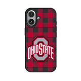 Ohio State University Buckeyes Plaid MagSafe Compatible Phone Case for Apple iPhone