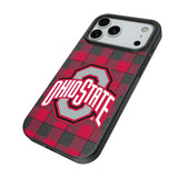 Ohio State University Buckeyes Plaid MagSafe Compatible Phone Case for Apple iPhone